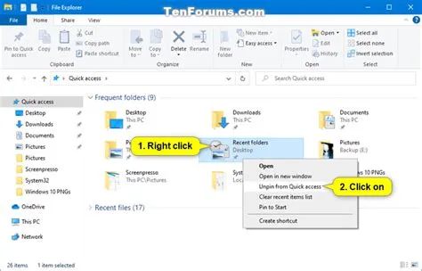 How to Pin Recent Folders to Quick Access in Windows 10 | Tutorials