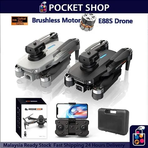 Motor tanpa berus dronE88S fotografi udara definisi tinggi melipat ...