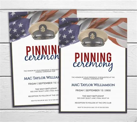 Editable CPO Pinning Ceremony Invitation, E7 Chief Petty Officer Selec ...