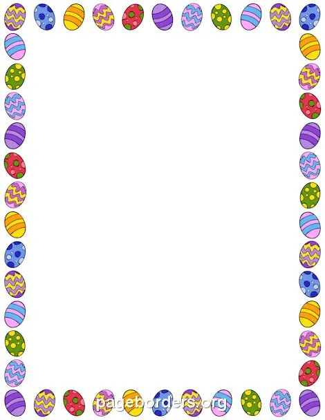 Easter Egg Border | Easter printables free, Clip art borders, Easter frame