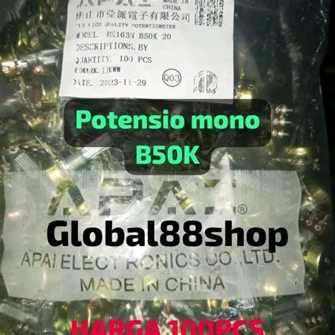 Jual 100pcs Potensio Mono B50k B 50k 50 K 3pin 3 Pin Variabel Variable ...
