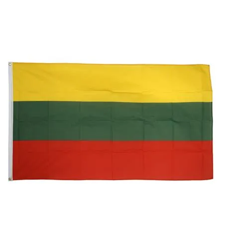 Litauen - flag- stof - 90x150 cm - Flagfabrikken.dk