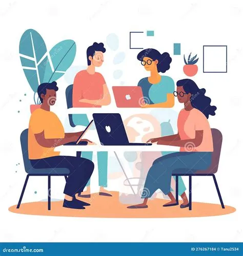 Collaborative Learning: Students Work Together on a Group Project or ...