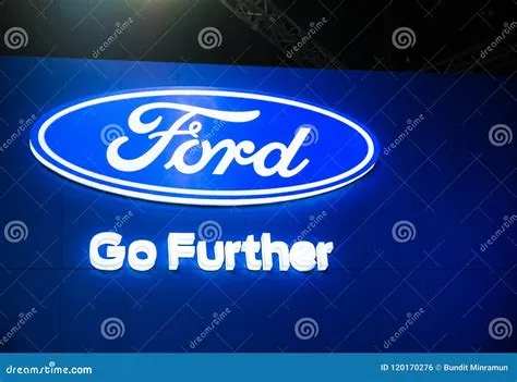 Ford Go Further Motor Company Logo. Editorial Photo - Image of brand ...