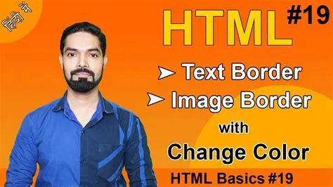 HTML Text Border, Image Border with Color | HTML Border Color | Hindi ...
