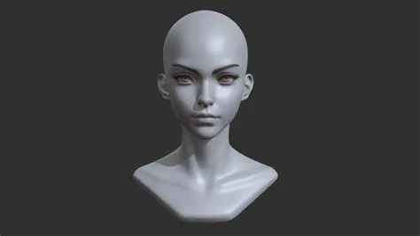 Stylized Anime Female Head - Download Free 3D model by Rodesqa [e8d0432 ...