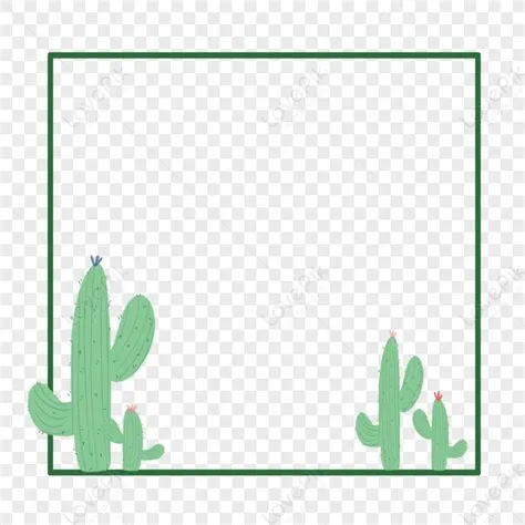 Cactus Border, Cactus Vector, Border Vector, Cactus Plant PNG Image And ...