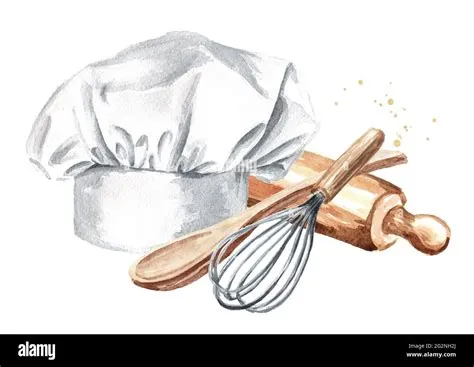 Chef Hat Rolling Pin Clipart