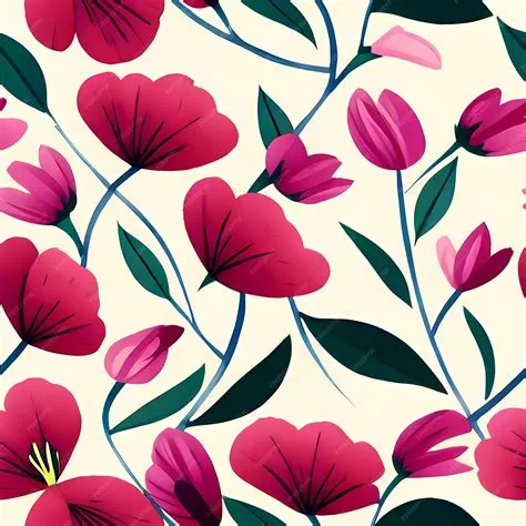 Premium AI Image | Floral Seamless Repeat Pattern Design Flowers for ...