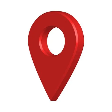 Location pin 3D PNG image for travel equipment. Location pin with red ...