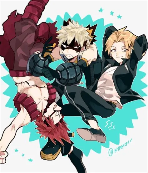 Boku no Hero Academia || Kirishima Eijirou, Katsuki Bakugou, Kaminari ...