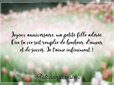 Joyeux anniversaire à ma petite fille