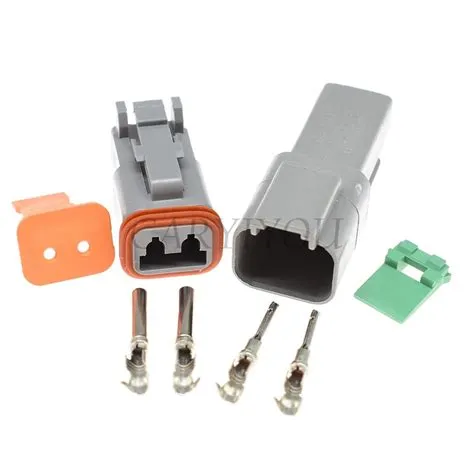 2 Pin Male Female Sealed Waterproof Electrical Wire Connector Plug 22 ...