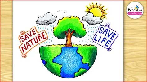 Save nature save life easy drawing / World Nature conservation poster ...