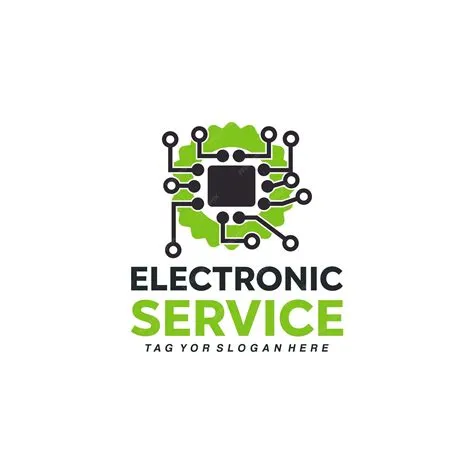 Premium Vector | Unique electronic service logo vector graphic