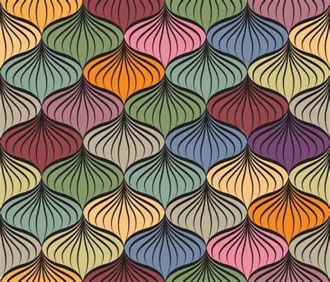 Abstract seamless pattern Floral oriental geometric line ornament ...