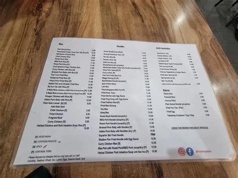 Menu at Enak Kopitiam restaurant, Willetton, shop 11/61 Apsley Rd