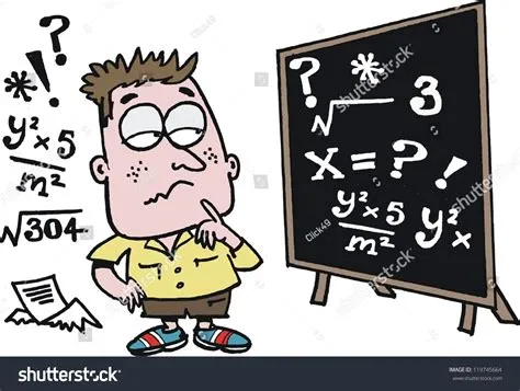 Vector Cartoon Small Boy Doing Mathematics Stock Vector 119745664 ...