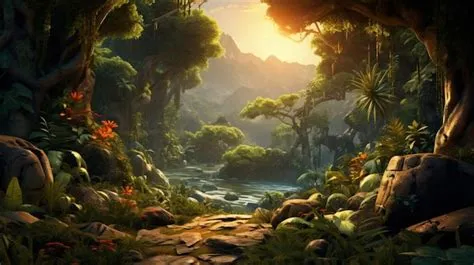 Premium AI Image | jungle game background