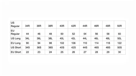 Blazer Size Chart Men Size Blazer Chart Shirt Google Mens Pa