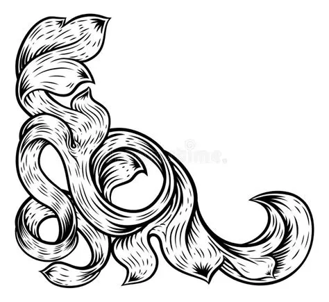 Filigree Leaves Corner Floral Scroll Pattern Stock Vector ...