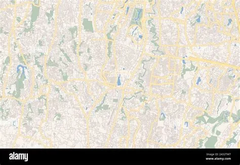 Printable street map of Depok, Province West Java, Indonesia. Map ...