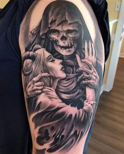 by Pavel Midloch on Tetování in 2025 | Demon tattoo, Reaper tattoo ...