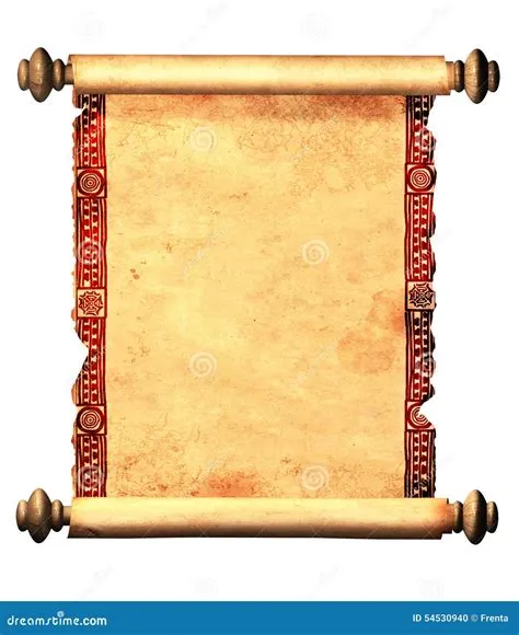 Scroll of Old Parchment with Decorative Ornament Stock Illustration ...