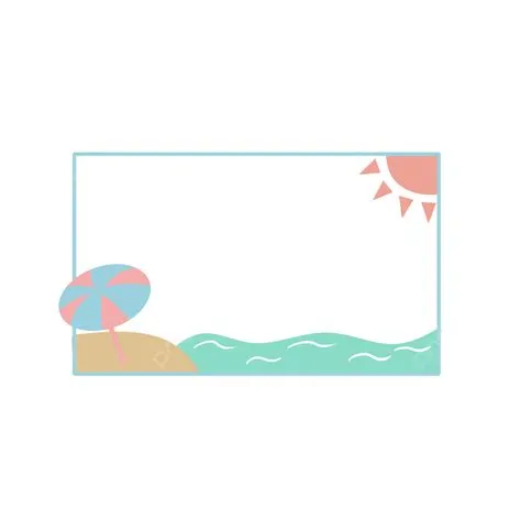 Beach Border White Transparent, Beach Border, Frame, Summer Frame ...