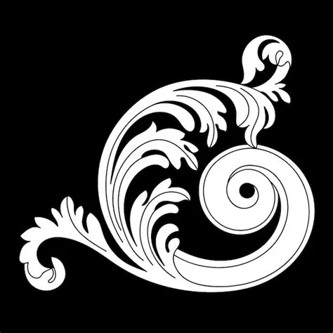 Premium Vector | Vintage baroque scroll ornament engraving border ...