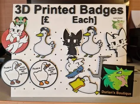 3D Printed Pin Badges - Etsy