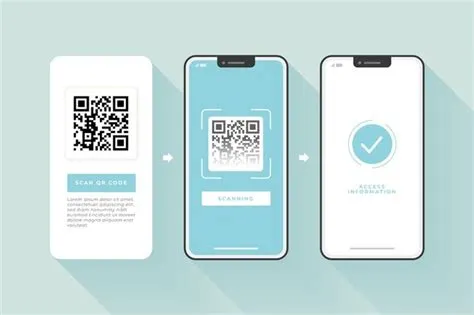 Qr Code Scan Steps on Smartphone Vector