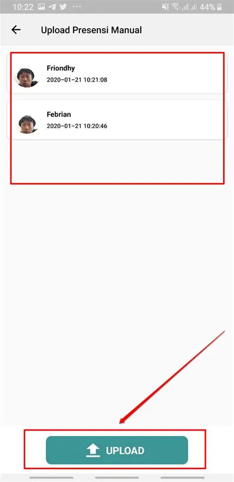 Unggah Presensi Manual · Panduan Mobile apps Instansi