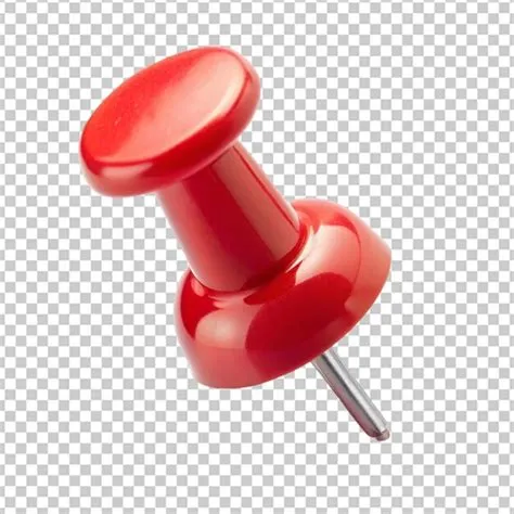 A red push pin transparent background | Premium AI-generated PSD