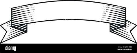 Old engraving banner ribbon drawing. Scroll template Stock Vector Image ...