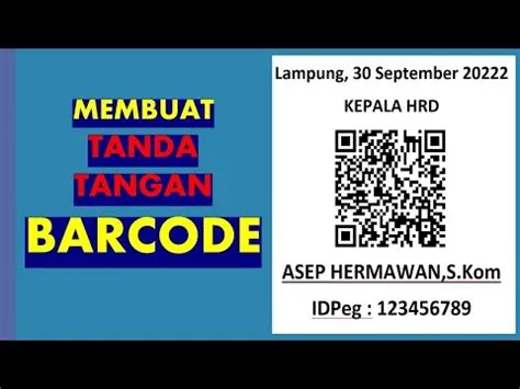 Membuat Tanda Tangan Barcode dengan Mudah di Word - YouTube