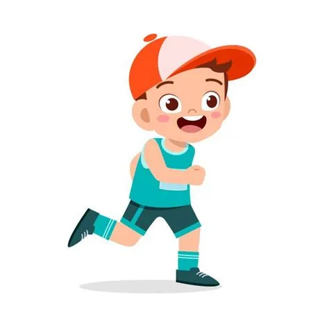 Premium Vector | Happy kid boy train run marathon jogging | Happy kids ...