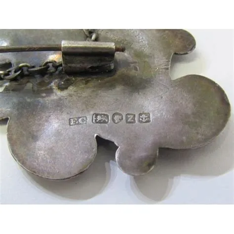 RARE COMBE-MARTIN SILVER VICTORIAN PIN, HS Ellis of Exeter,