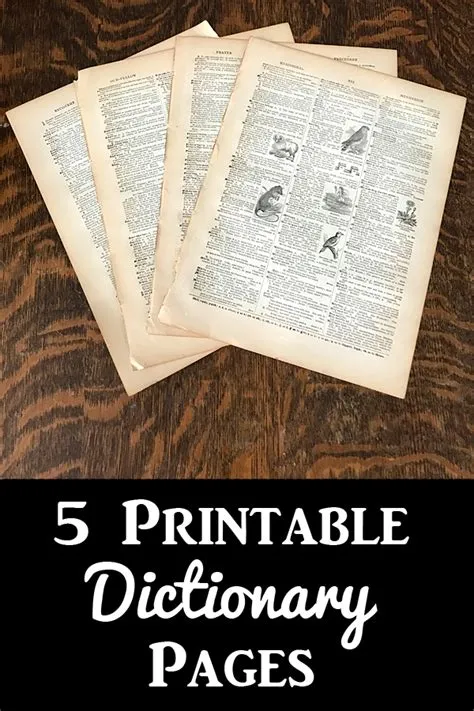 11 Vintage Dictionary Pages to Print! - The Graphics Fairy