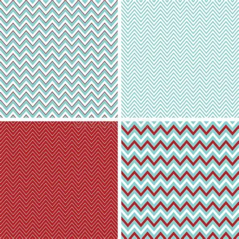 Seamless Chevron Patterns Aqua Blue, Dark Red and White Stock Vector ...