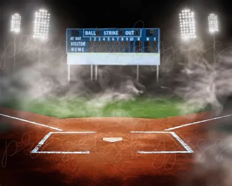 Baseball Background, Digital Baseball Backdrop, Baseball Stadium Lights ...