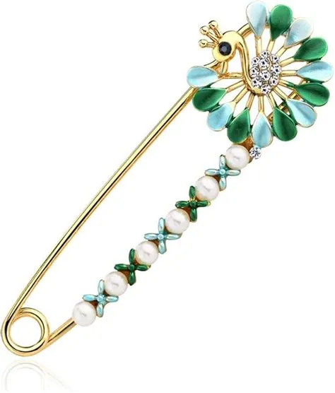 PLUS PO Damen Brosche Pins Große Sicherheitsnadeln Diamant-Brosche ...