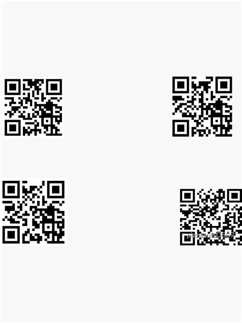 "meme qr codes (see description) " Sticker by pizzarolls0607 | Redbubble