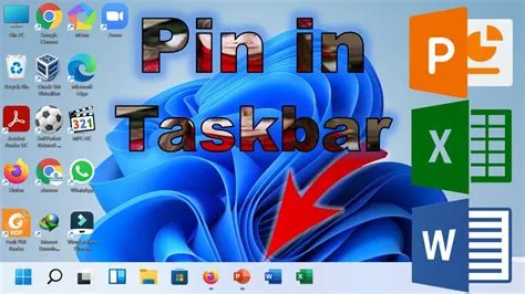 How to Pin Microsoft Word Excel and PowerPoint to Taskbar - YouTube