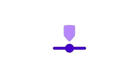 The purple pin icon placed on a horizontal line represents a specific ...