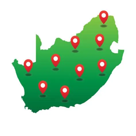 270+ Map Of Republic Of South Africa With Pin Stock Photos, Pictures ...