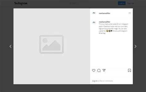 Instagram Desktop Post Mockup - Mediamodifier