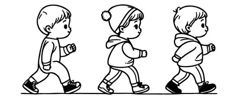 Premium Vector | Continuous one black line art hand drawing child ...