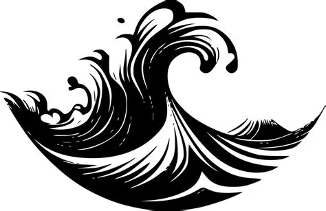 Wave, Black and White Vector illustration 24164559 Vector Art at Vecteezy