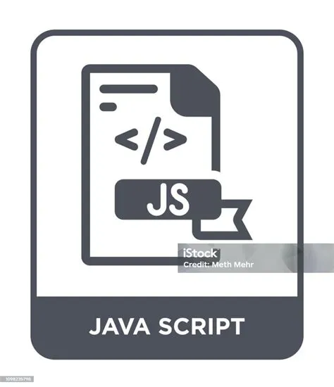 Javaskriptsymbol Vektor Auf Weißem Hintergrund Javaskript Trendige ...